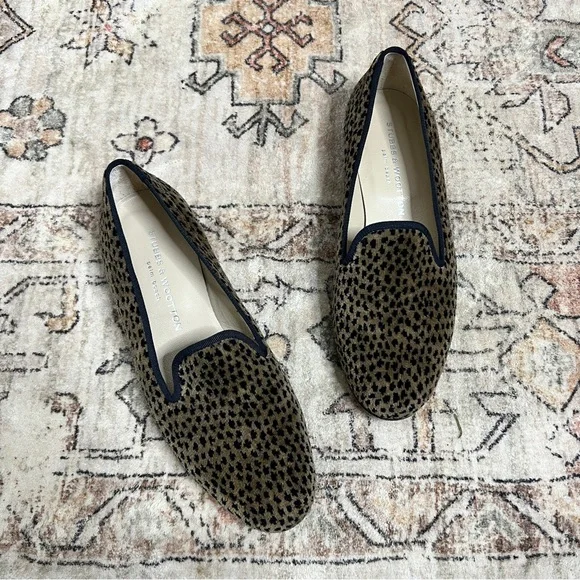 Stubbs And Wootton Loafers Slippers Shoes Velvet Size 9 - Picture 1 of 8